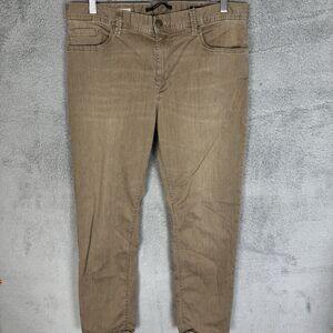 Alberto Jeans Mens 34x29 Brown Luxury T400 Denim Modern Fit‎ Preppy